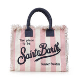 Borsa Vanity regular in canvas a righe VANI001 02626L MC2 SAINT BARTH 
