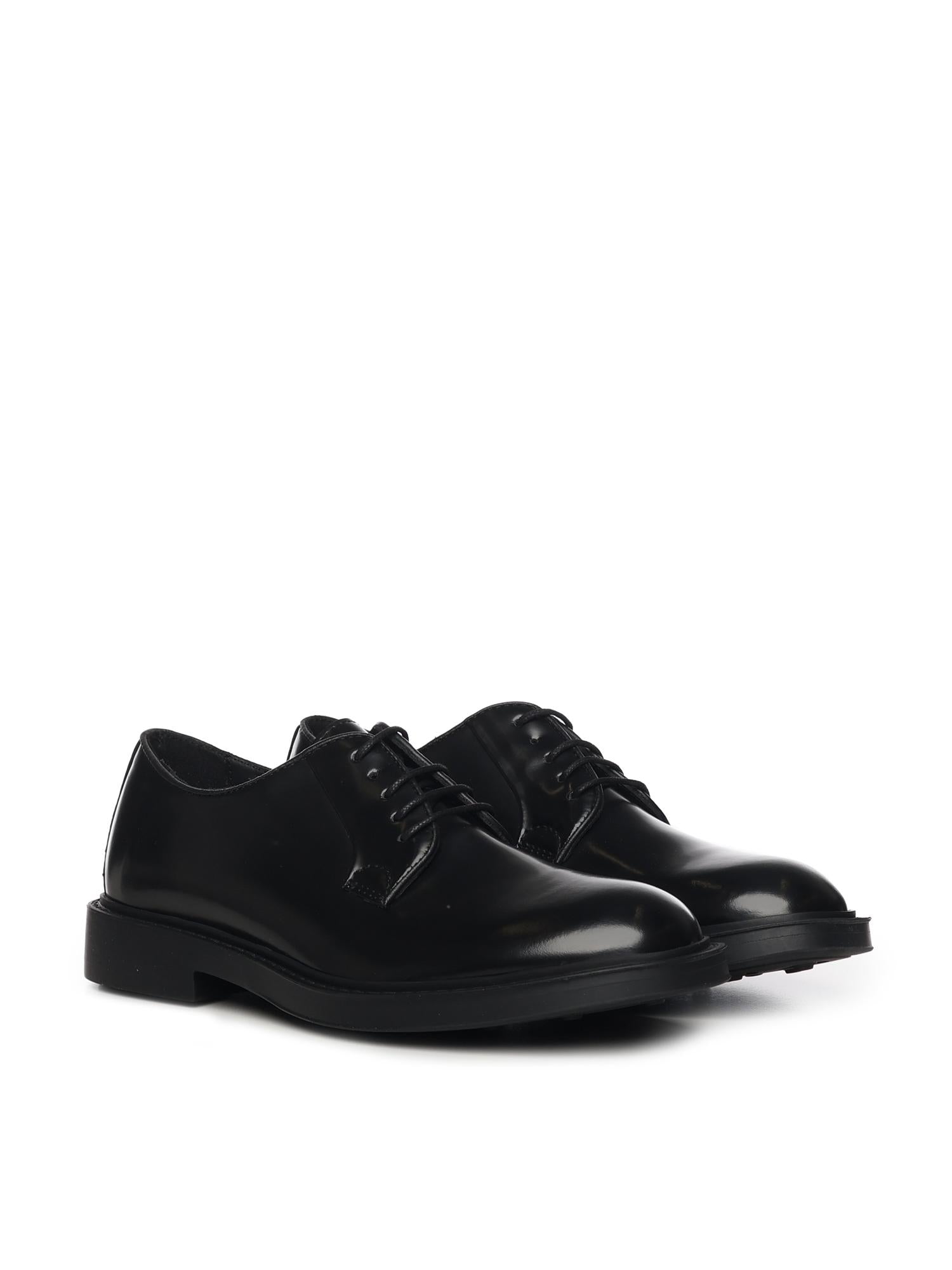 Derby in pelle<BR/> 23050 NERO ANTICA CUOIERIA 