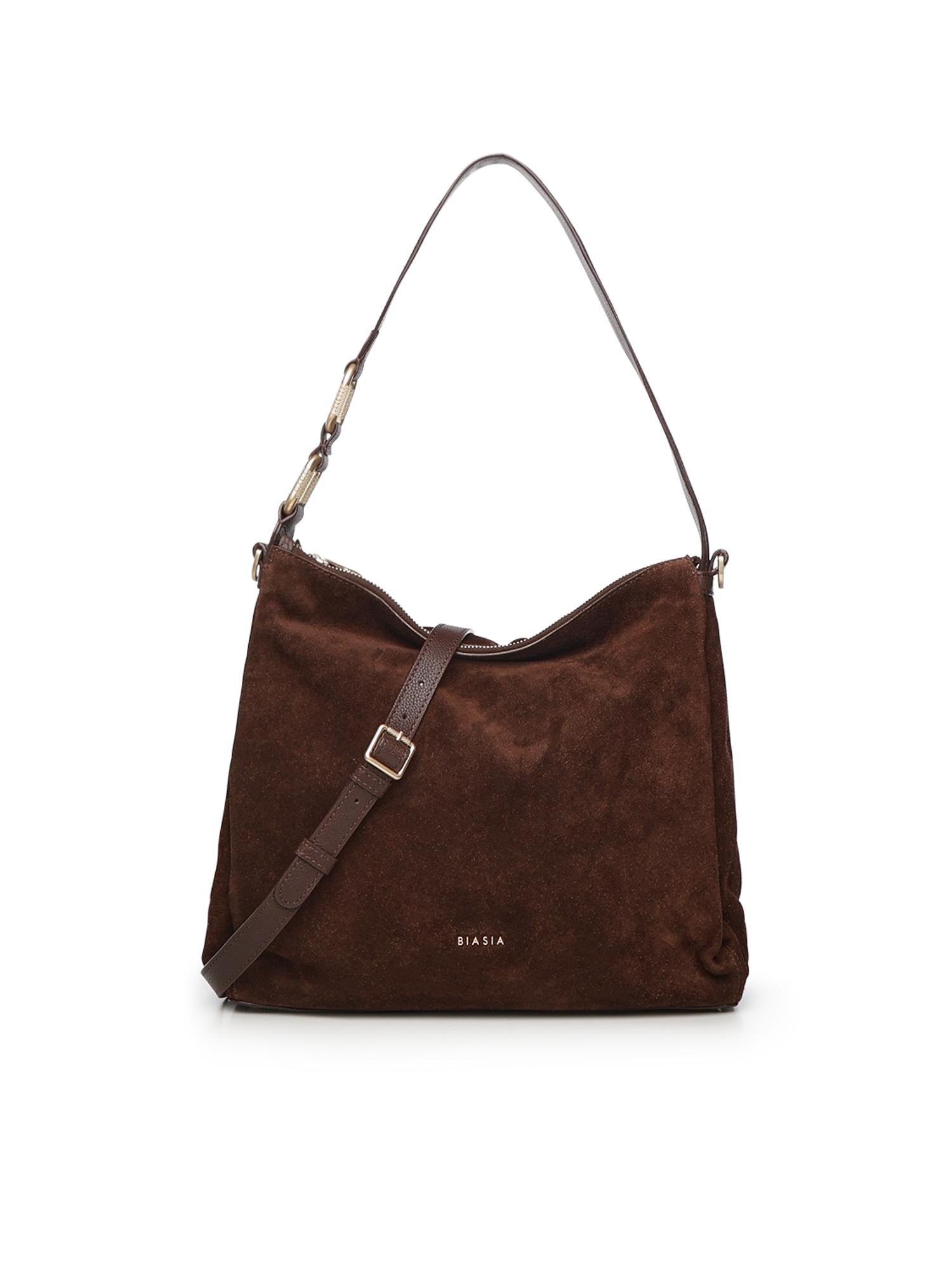 Borsa a spalla in camoscio BIBP9DP02C TESTA DI MORO BIASIA 
