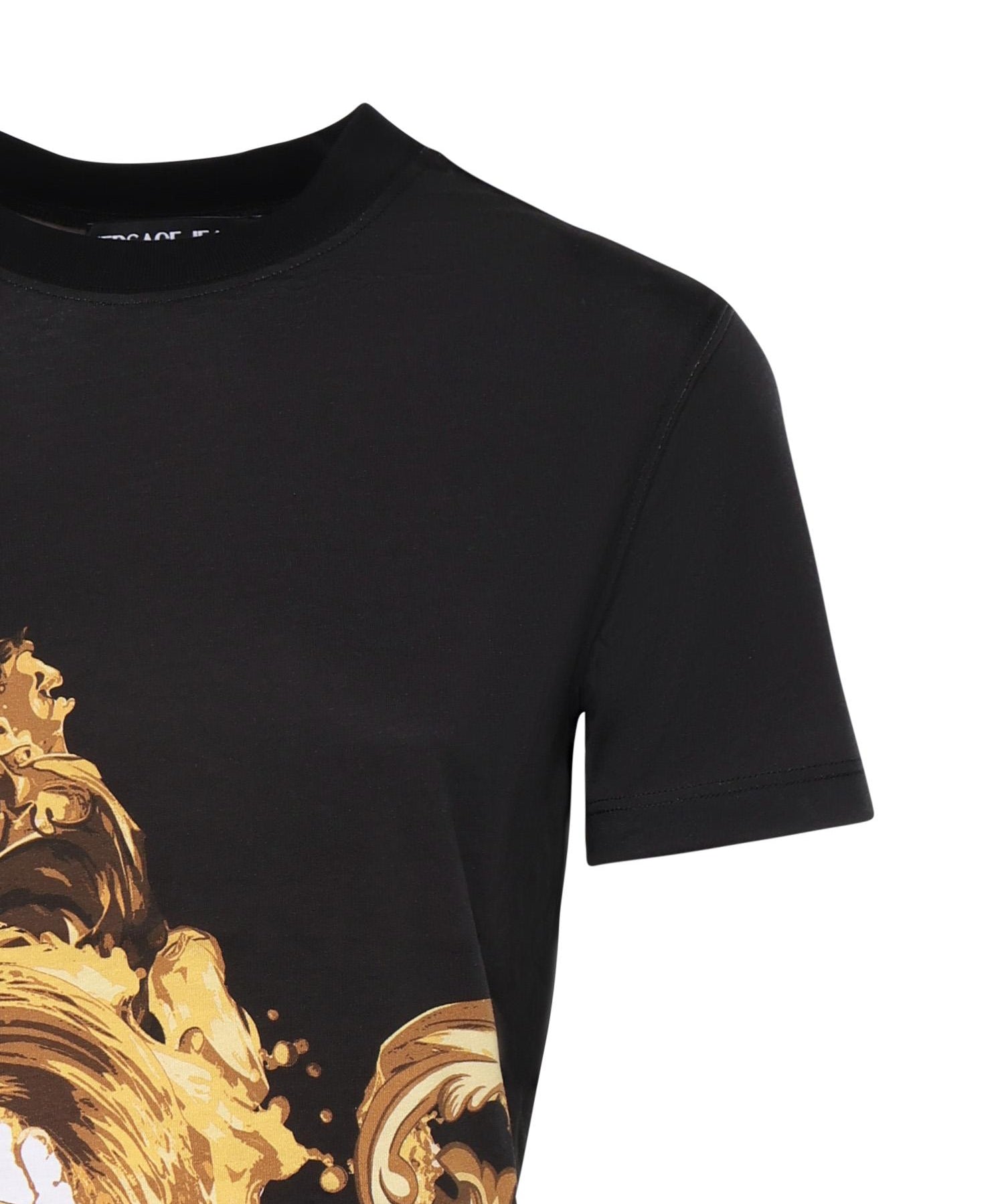 T-shirt in jersey di cotone con stampa 80HAH6P3 JS542GL1 VERSACE JEANS COUTURE 