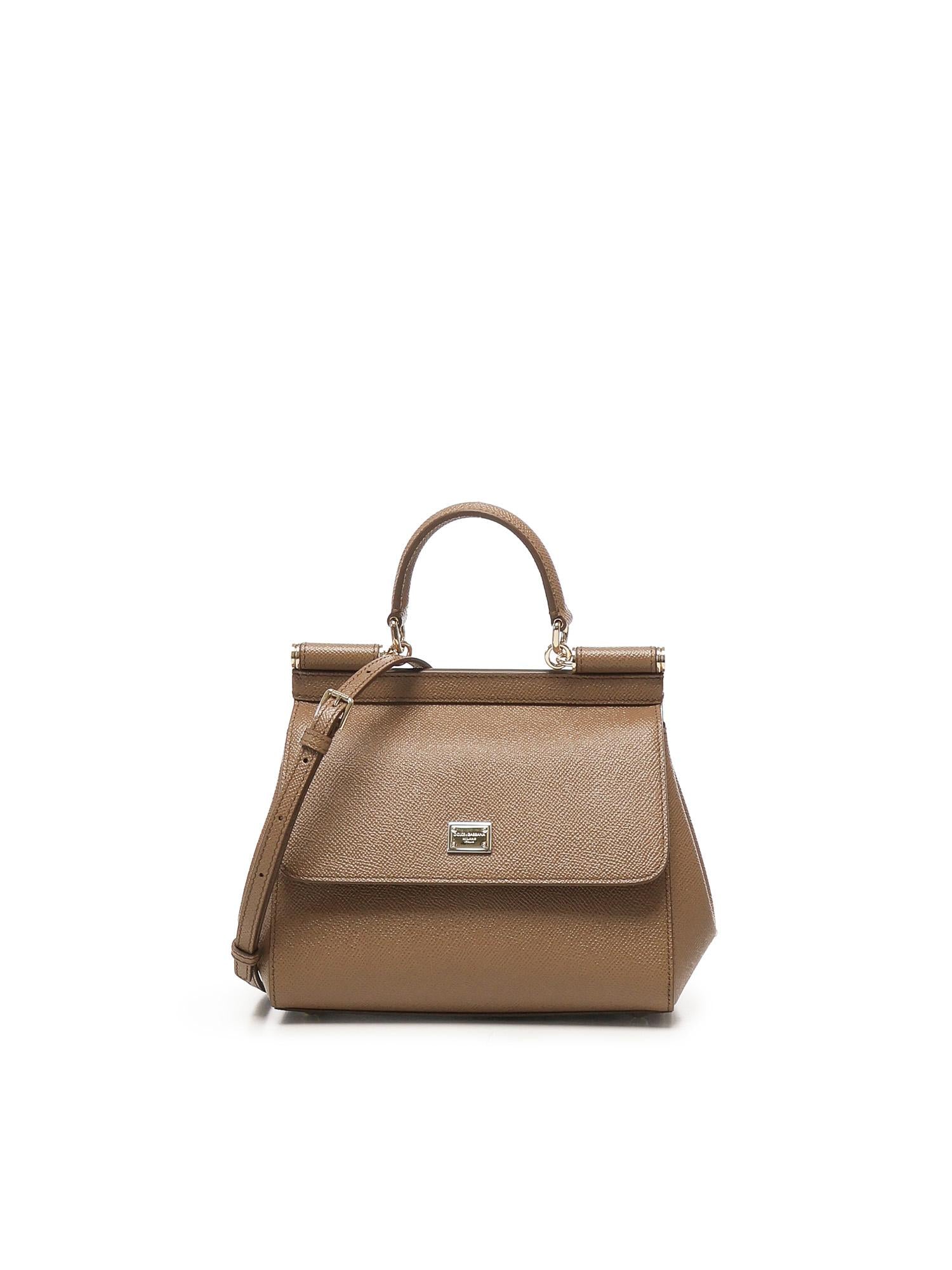 Borsa a mano Sicily piccola in pelle Dauphine BB6003 B10018M417 DOLCE & GABBANA 
