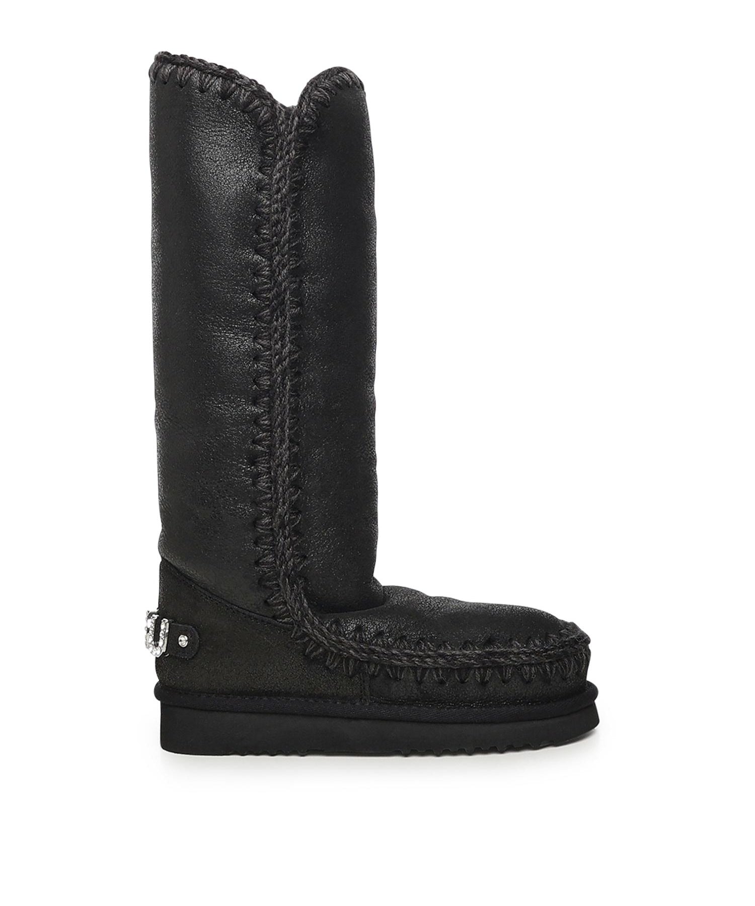 Stivali Eskimo 40 rhinestones logo MUFW101052B CBKG MOU 