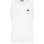 Canotta over con placca logo G8QJ5T G7N7AW0800 DOLCE & GABBANA 