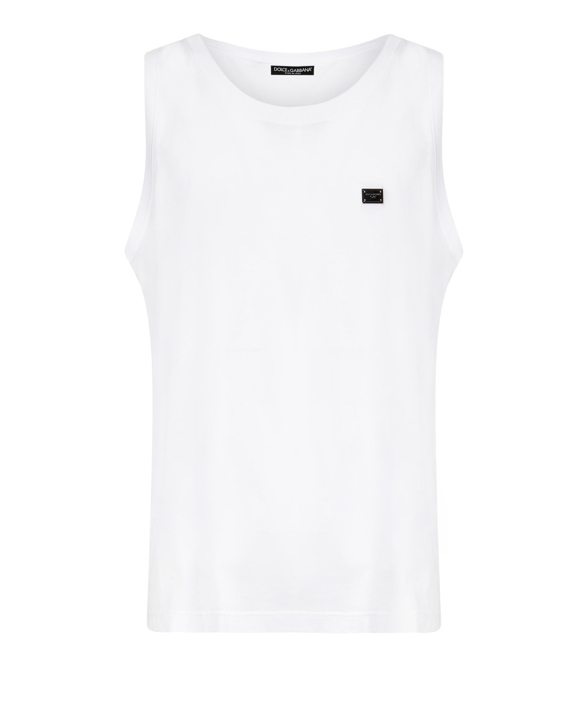 Canotta over con placca logo G8QJ5T G7N7AW0800 DOLCE & GABBANA 