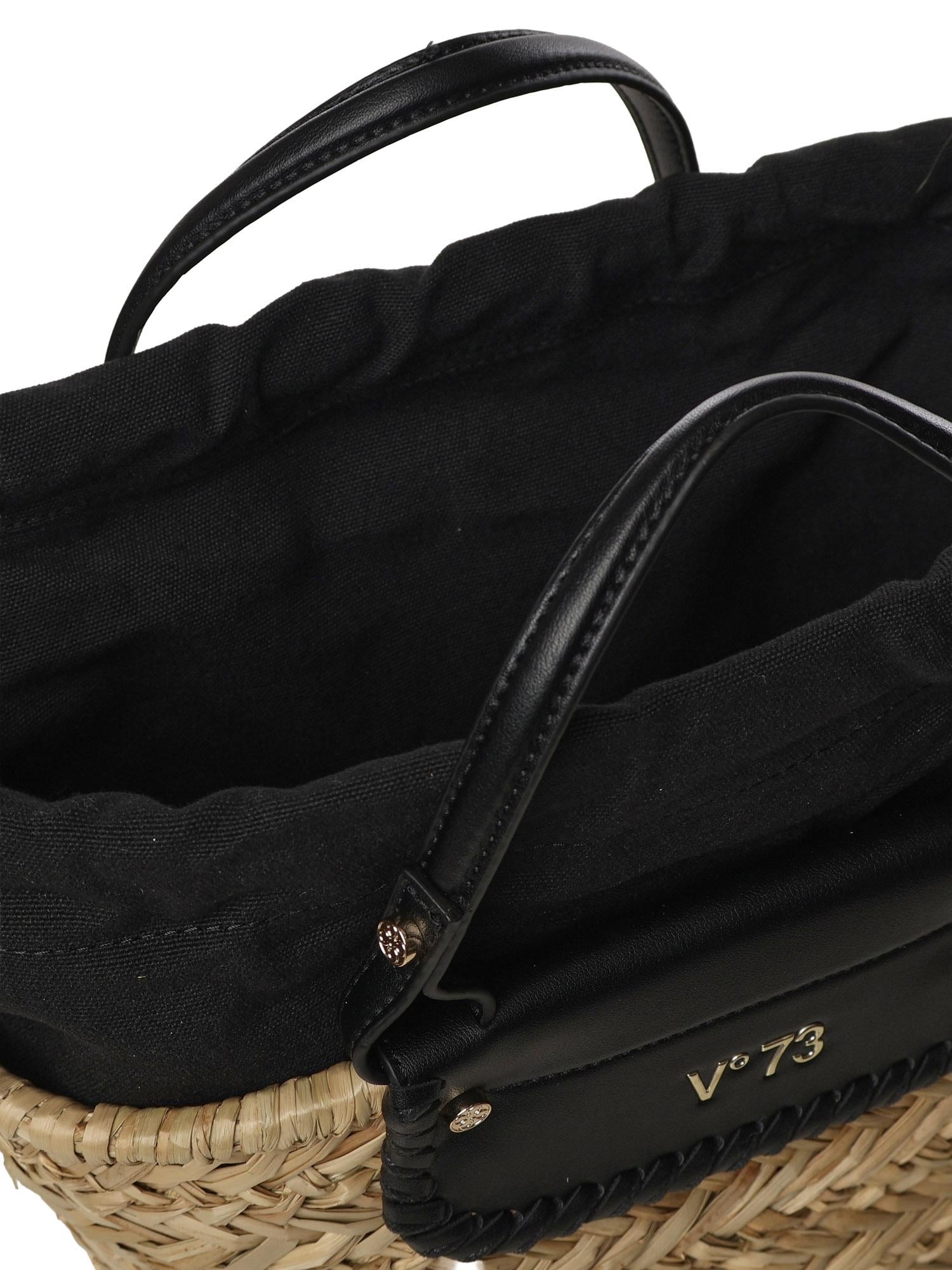Mini bag Vanna con logo 73BS9N202 VANNANERO/NATURALE V° 73 