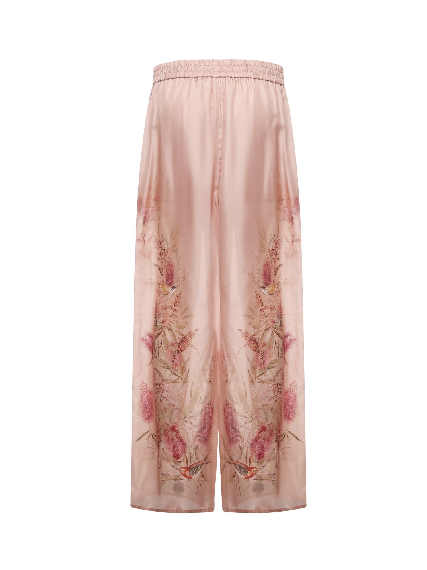 Pantaloni Cascadian in seta 3254PSS255 PINK ZIMMERMANN 