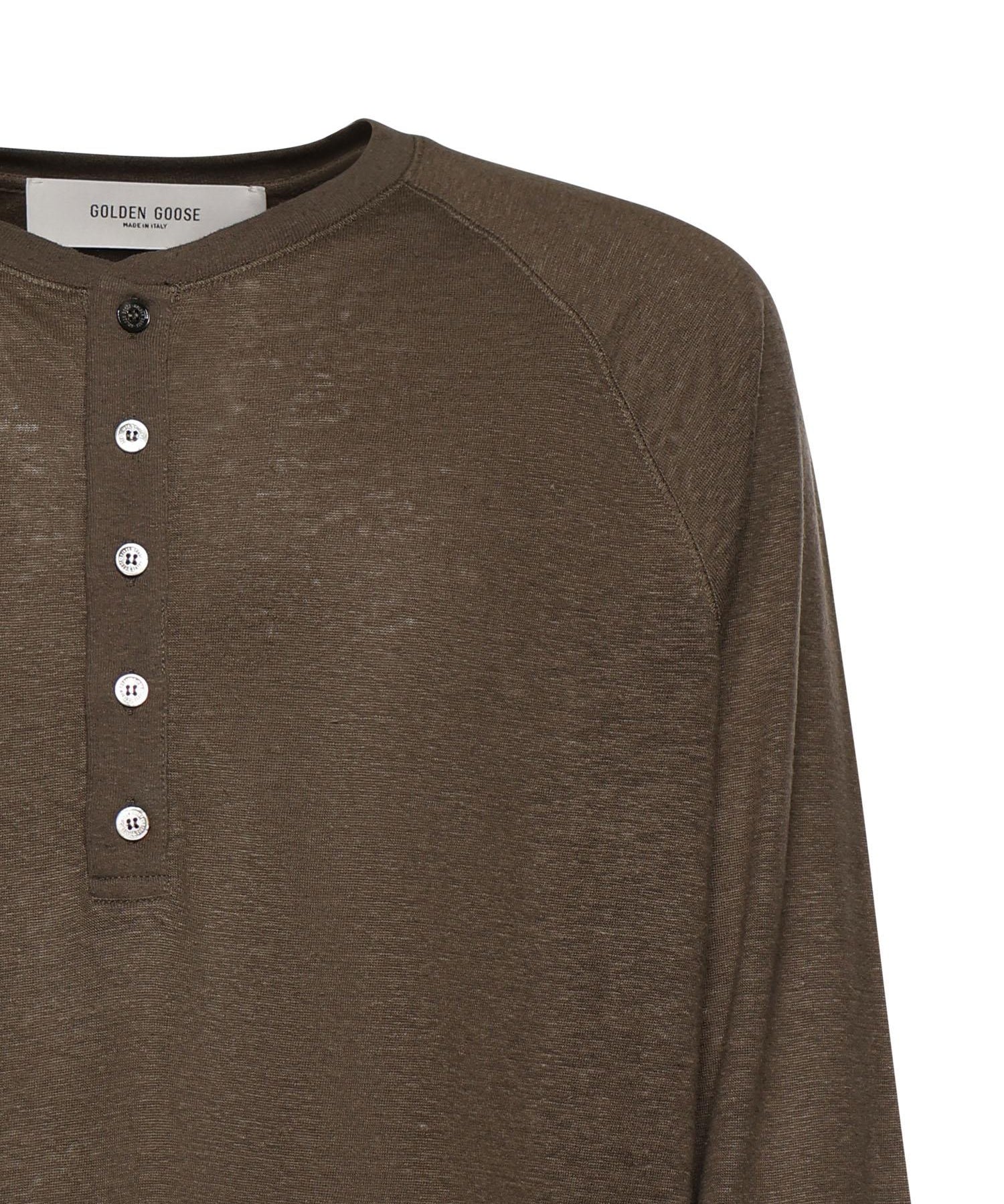 Maglia in jersey di lino GMP02013 P00237460545 GOLDEN GOOSE 