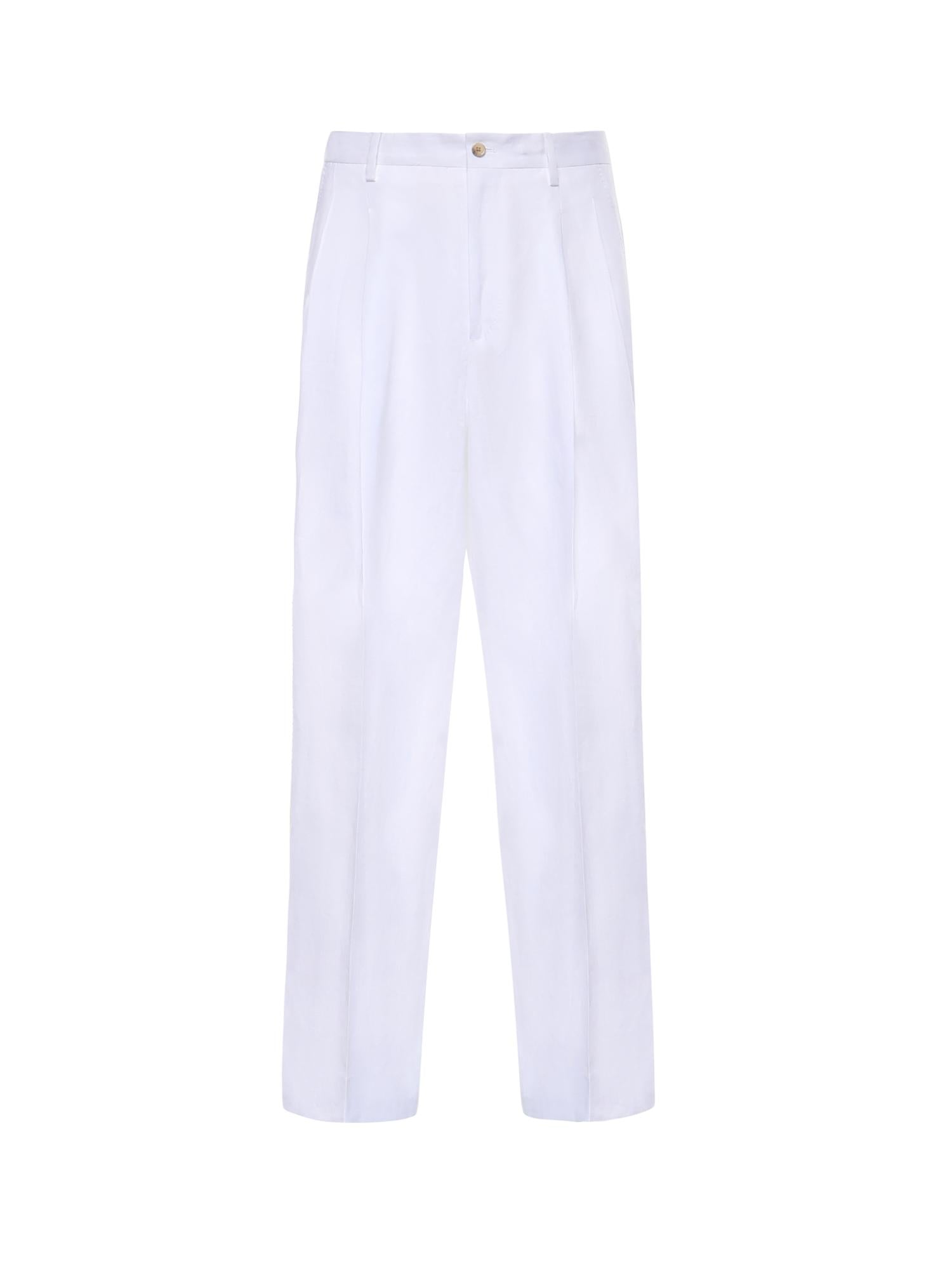 Pantaloni in tela di lino GP20WT FU4JBW0800 DOLCE & GABBANA 