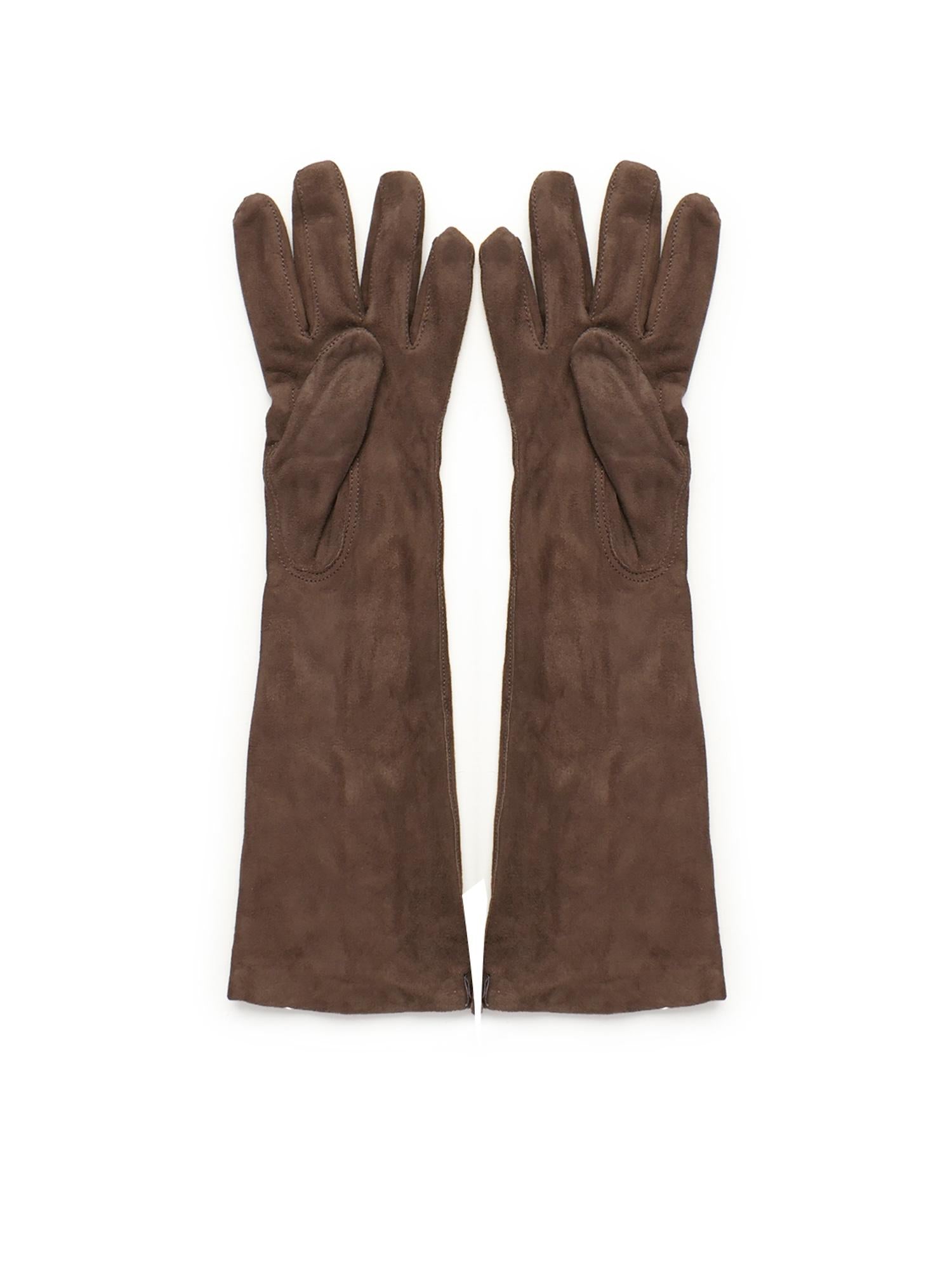 Guanti lunghi in nappa scamosciata 2524566013600 004 MAX MARA 