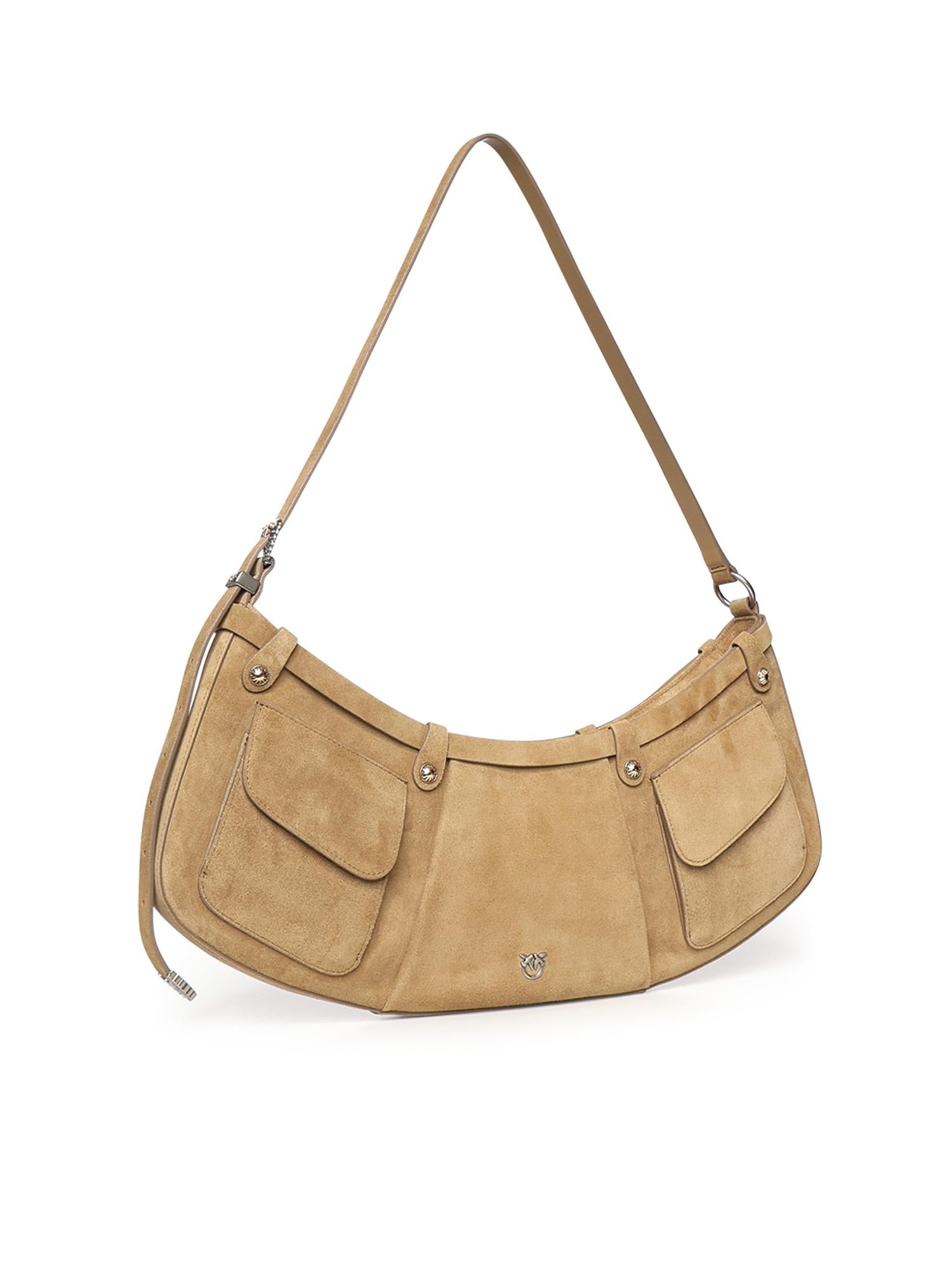 Borsa a spalla Pocket Body Bag in suede con tasche 106865 A0F6L22O PINKO 