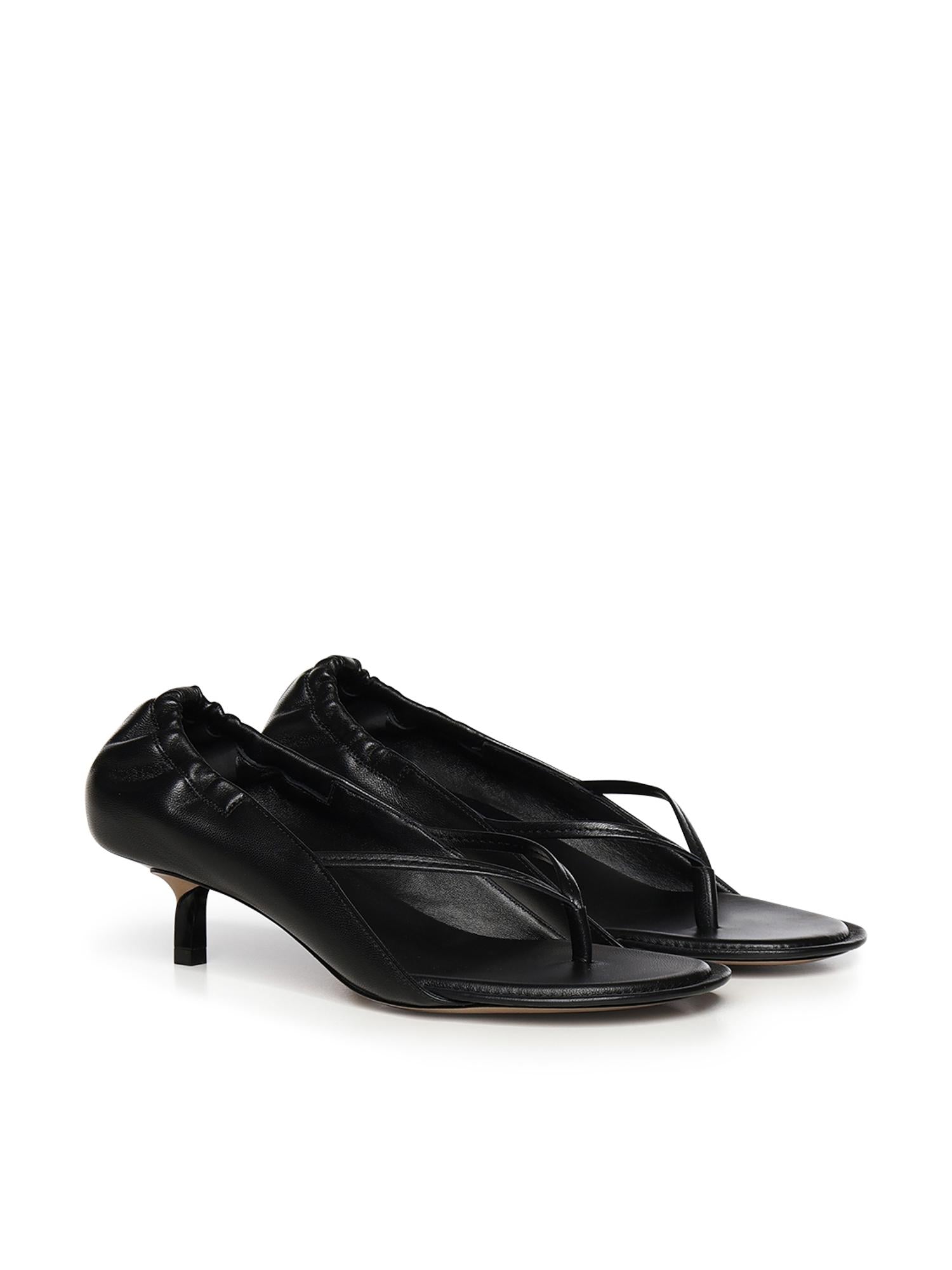 Sandali infradito con tacco in nappa FOW00204AC27L26 990 JACQUEMUS 