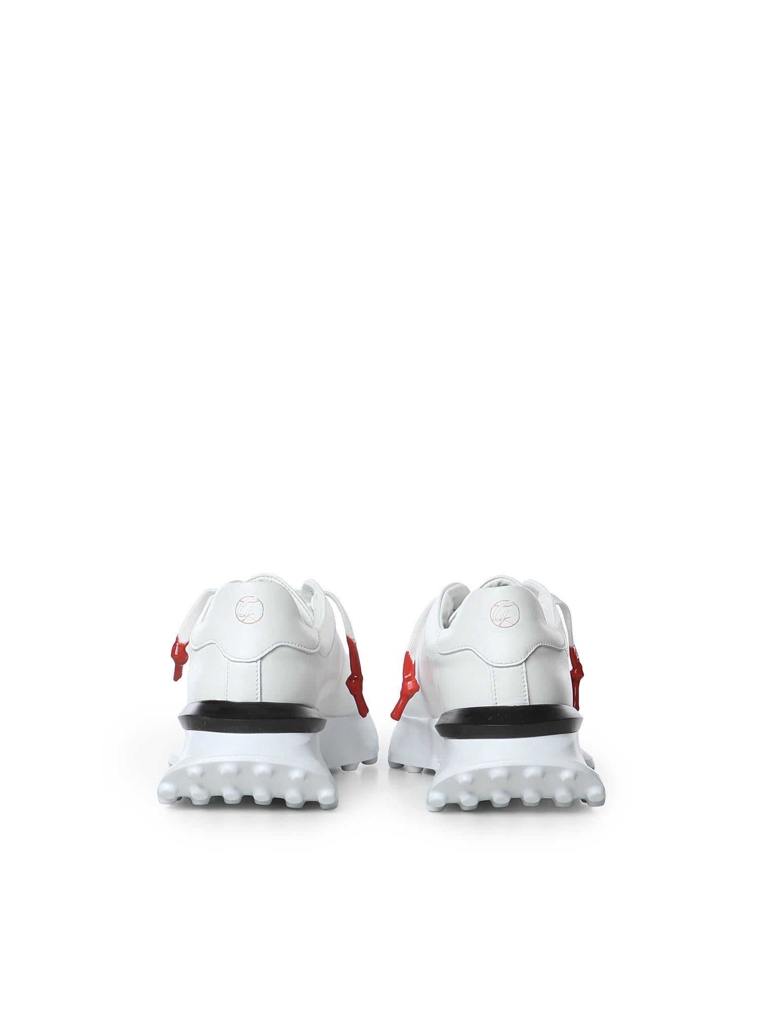 Sneakers Raptor 1 in pelle<BR/> RAPTOR1 NAPPAWHITE GIULIANO GALIANO 