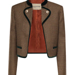 Giacca cropped in lana pied de poule 8B3CE5C0 A0KD8Q VALENTINO GARAVANI 