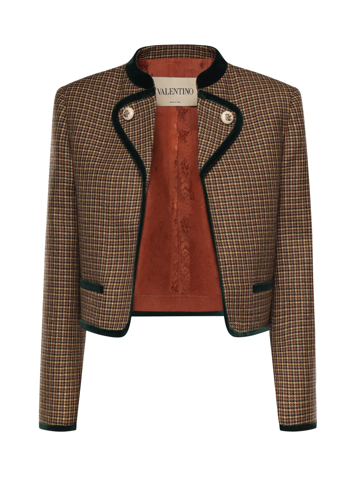 Giacca cropped in lana pied de poule 8B3CE5C0 A0KD8Q VALENTINO GARAVANI 