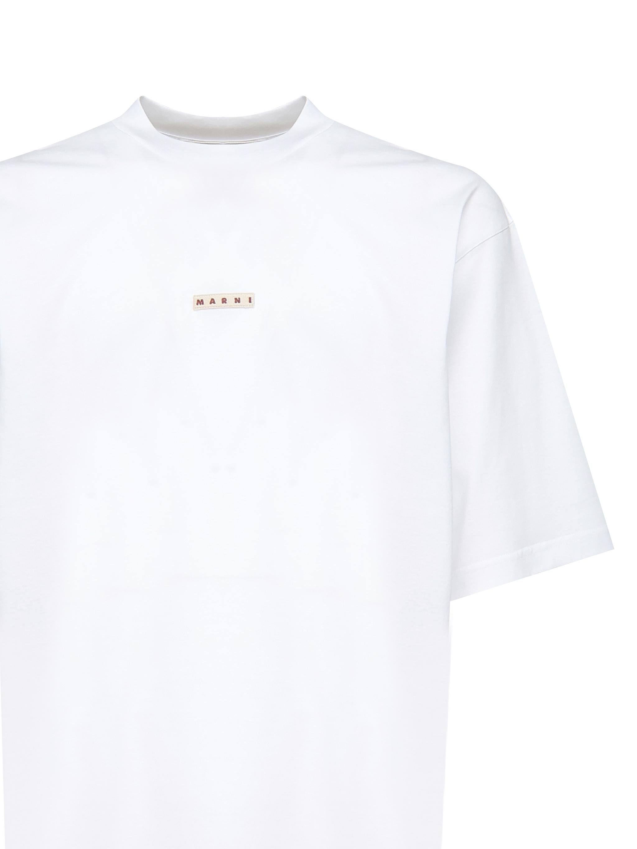 T-shirt con logo HUMU0223X6 UTCZ5700W01 MARNI 