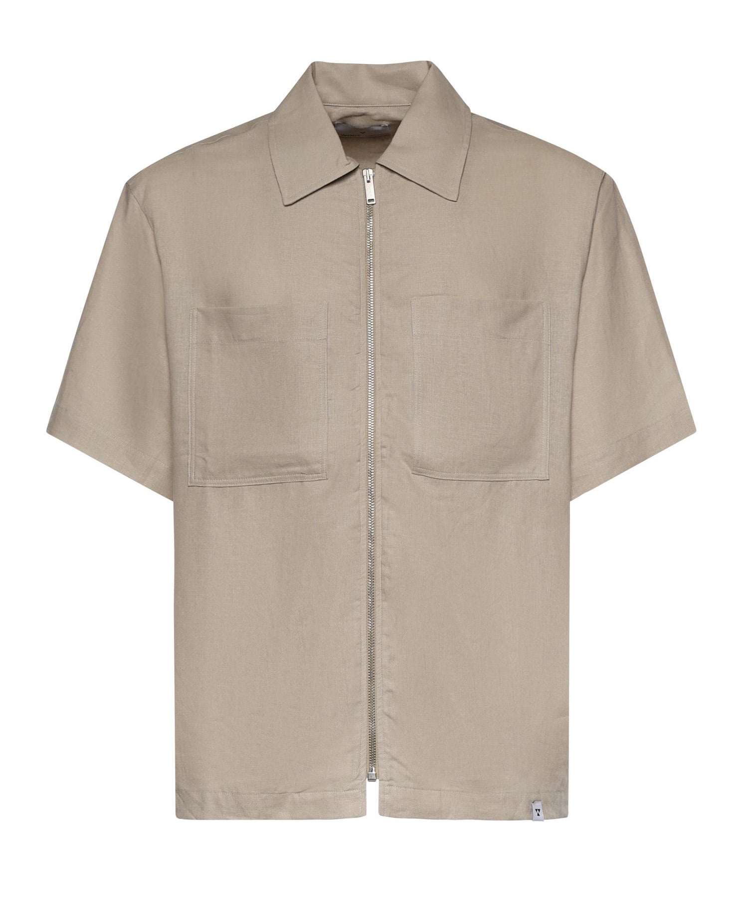 Camicia Derby in lino e viscosa 026ST167LI CAMEL WOC 