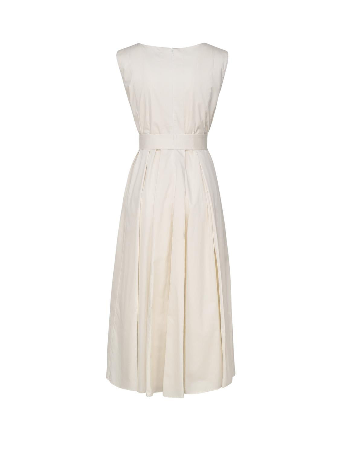 Abito con gonna a campana 3711 B 4002VANIGLIA SCARLETT G 