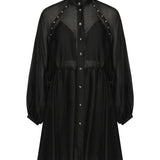 Mini abito in cotone e seta<BR/> 105278 A2M7Z99 PINKO 