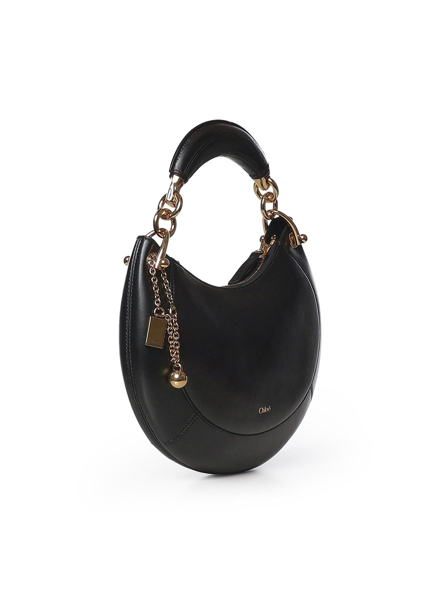 Borsa hobo Chloé Banana piccola in pelle CH26AS921S60 001 CHLOÉ 
