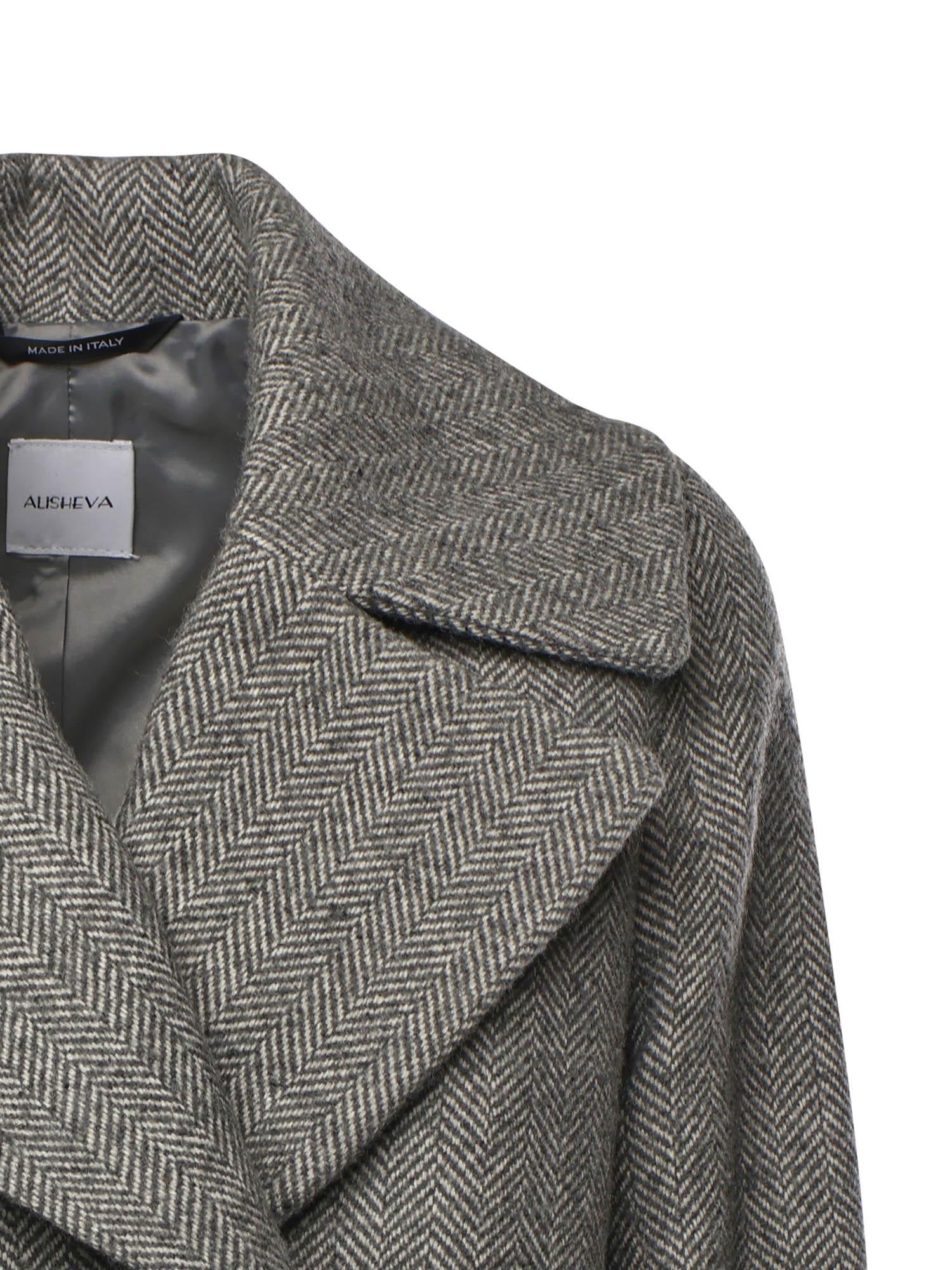 Cappotto Pesca in lana e cashmere 26AL203 GRIGIO ALISHEVA 