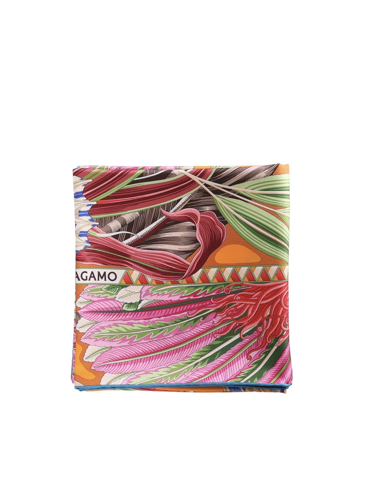 Foulard in seta con stampa 310216 785343006 FERRAGAMO 