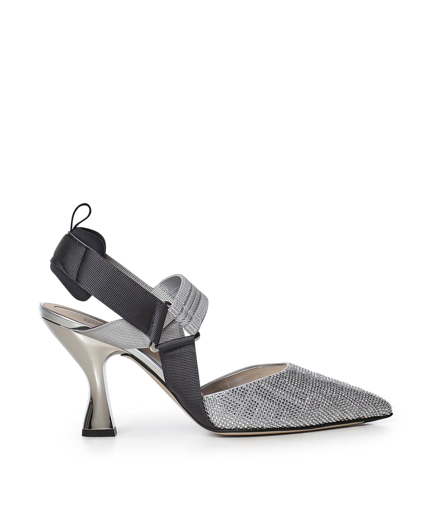 Slingback Colibrì con strass 8J8476 AQ62F1MYB FENDI 