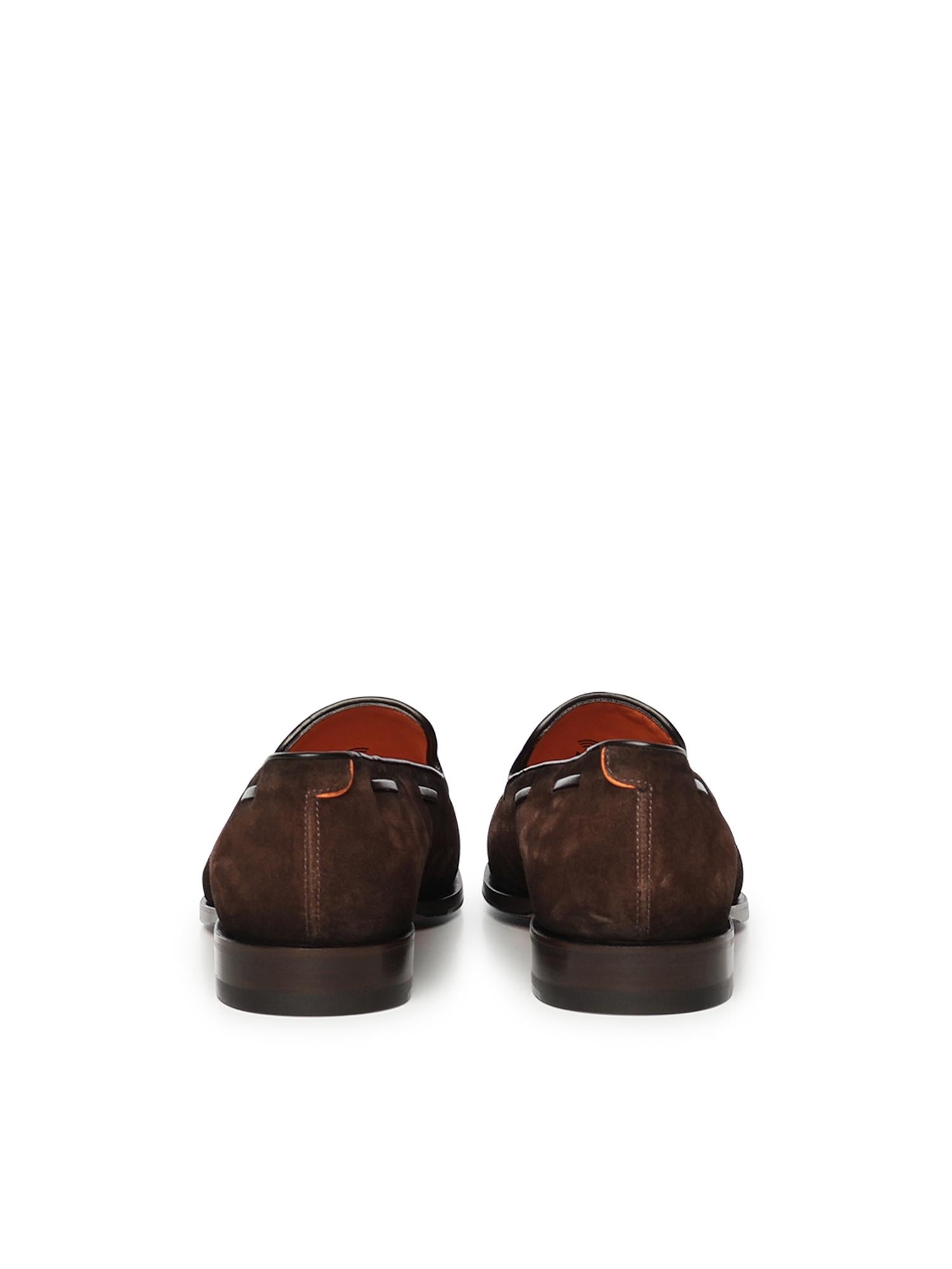 Mocassino con nappine in pelle e suede MCBD19176BJ1G EIPT50 SANTONI 