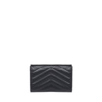 Portafogli envelope in grain de poudre 414404 BOW011000 SAINT LAURENT 