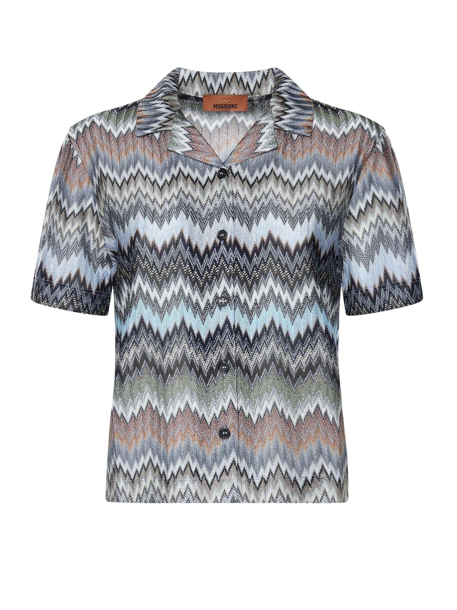 Camicia in viscosa chevron motivo snake DS26SJ03 BR014TS91RM MISSONI 