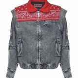 Giacca Cape in denim di cotone DFM09027DF121 BLUE WASH PDF CHANNEL 