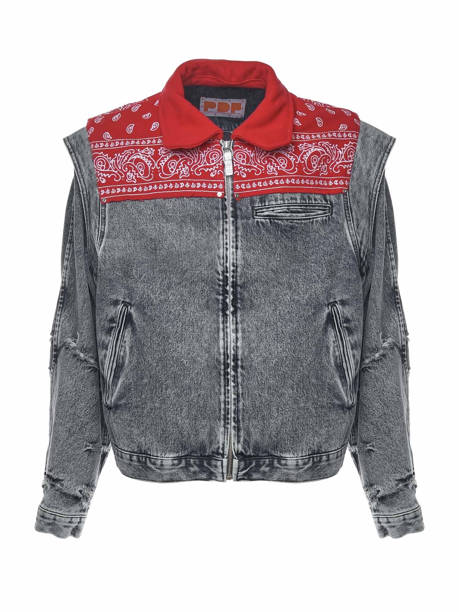 Giacca Cape in denim di cotone DFM09027DF121 BLUE WASH PDF CHANNEL 