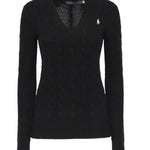 Maglia a trecce con scollo a V 211971866 005 POLO RALPH LAUREN 