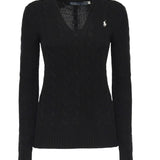 Maglia a trecce con scollo a V 211971866 005 POLO RALPH LAUREN 