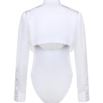 Body-camicia in popeline di cotone AA9B0416T611C 000 ALAIA 