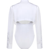 Body-camicia in popeline di cotone AA9B0416T611C 000 ALAIA 