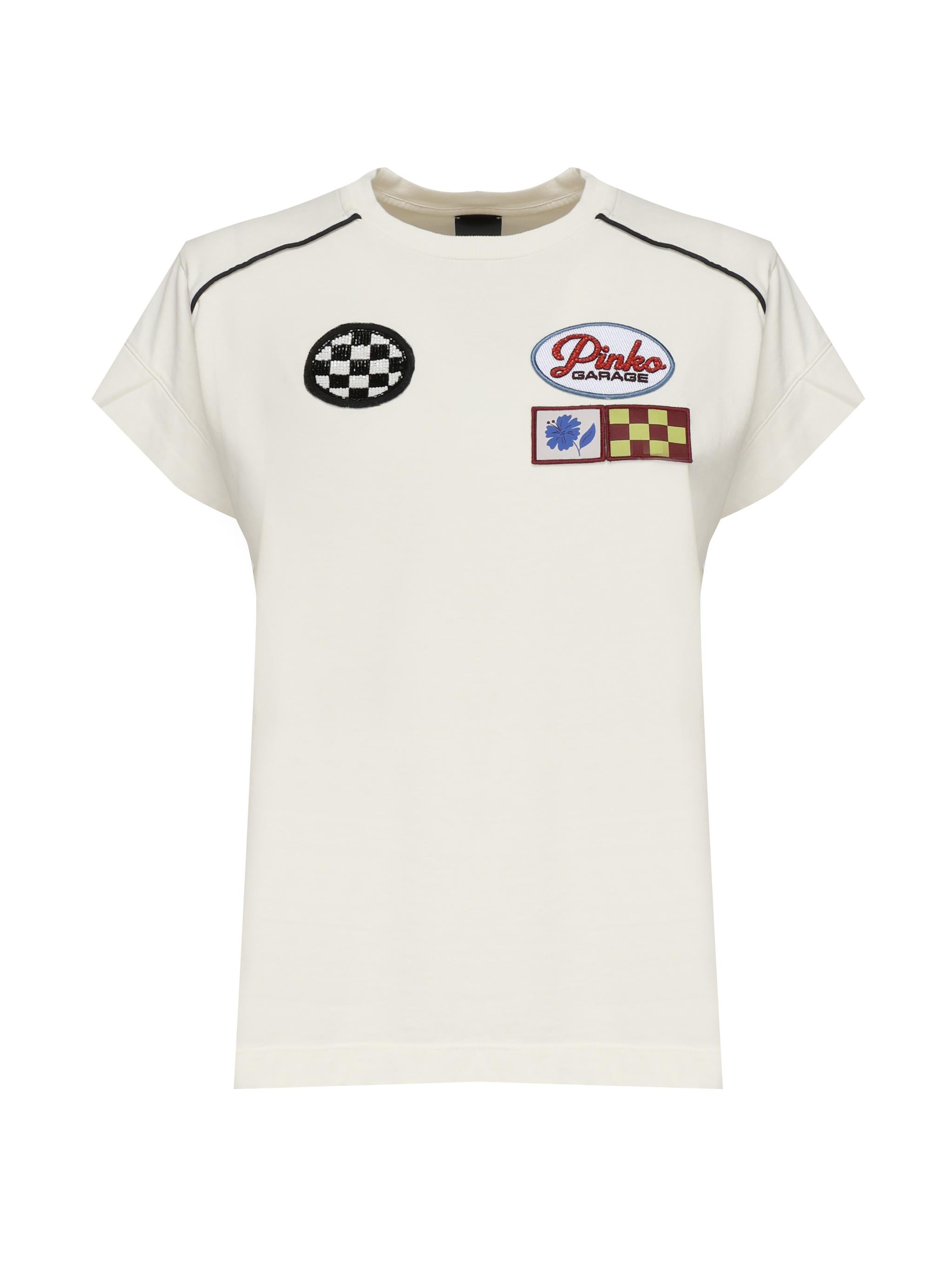 T-shirt racing in cotone 105270 A2MEZ05 PINKO 