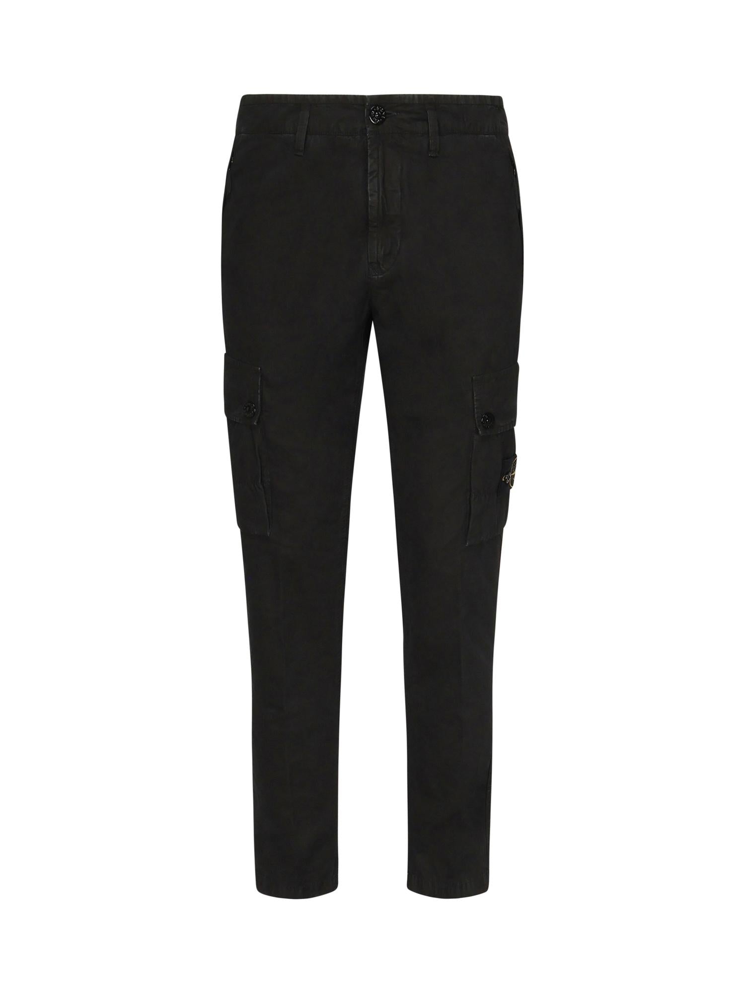 Pantalone cargo in tela di cotone biologico <BR/> K1S153100303 S00WAV0129 STONE ISLAND 