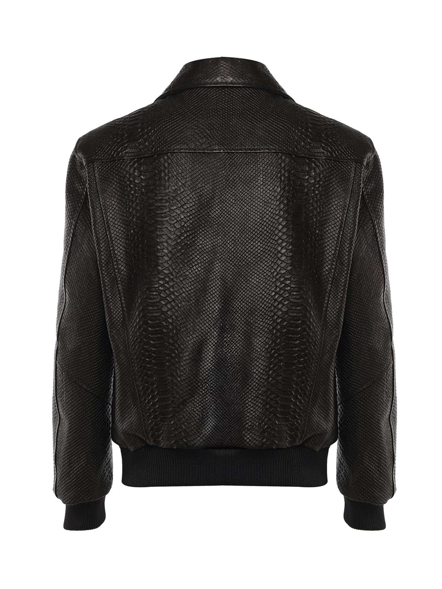 Bomber Florence in pelle GOODFELLAS PITONENERO GIULIANO GALIANO 