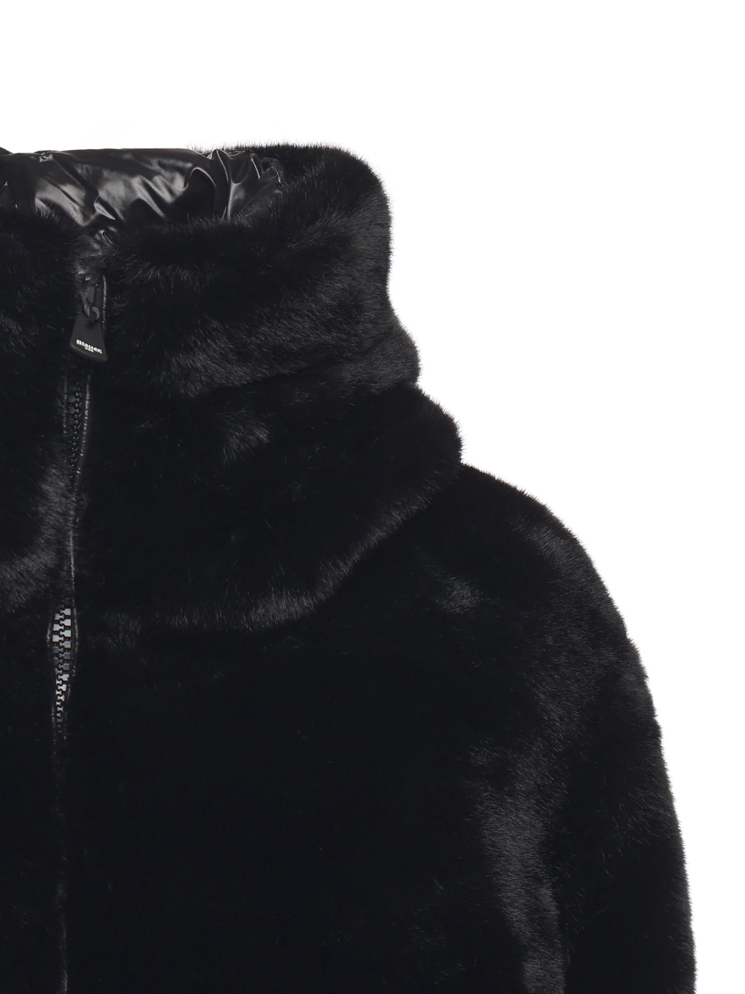 Piumino in nylon con pelliccia 25WBLDC02178 006646999 BLAUER 