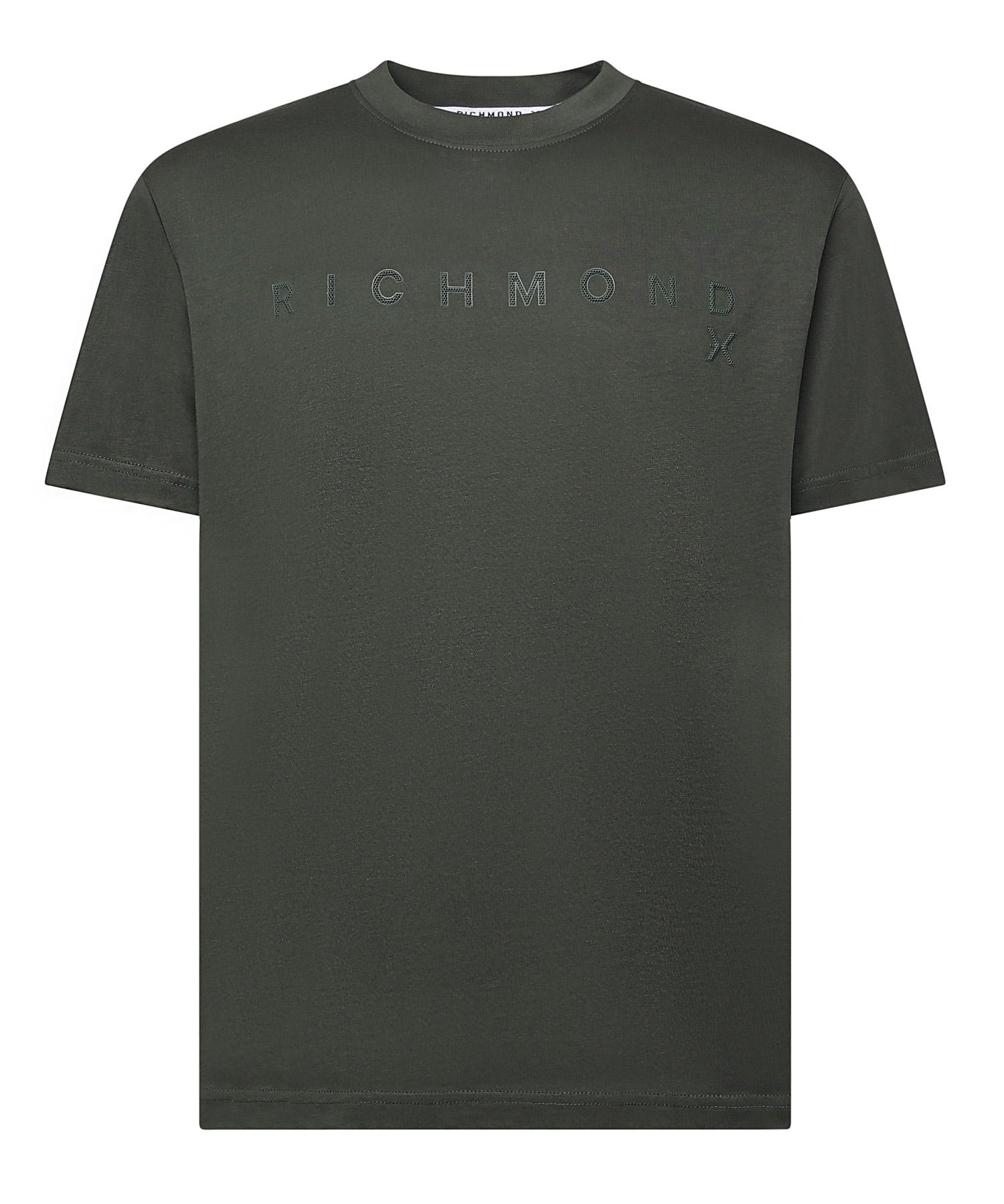 T-shirt Patum in cotone<BR/> UMA25046TS DEEP FOREST RICHMOND X 