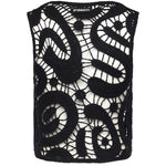 Top smanicato crochet geometrico 106438 A354Z99 PINKO 