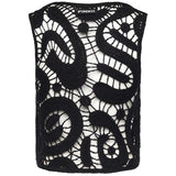 Top smanicato crochet geometrico 106438 A354Z99 PINKO 