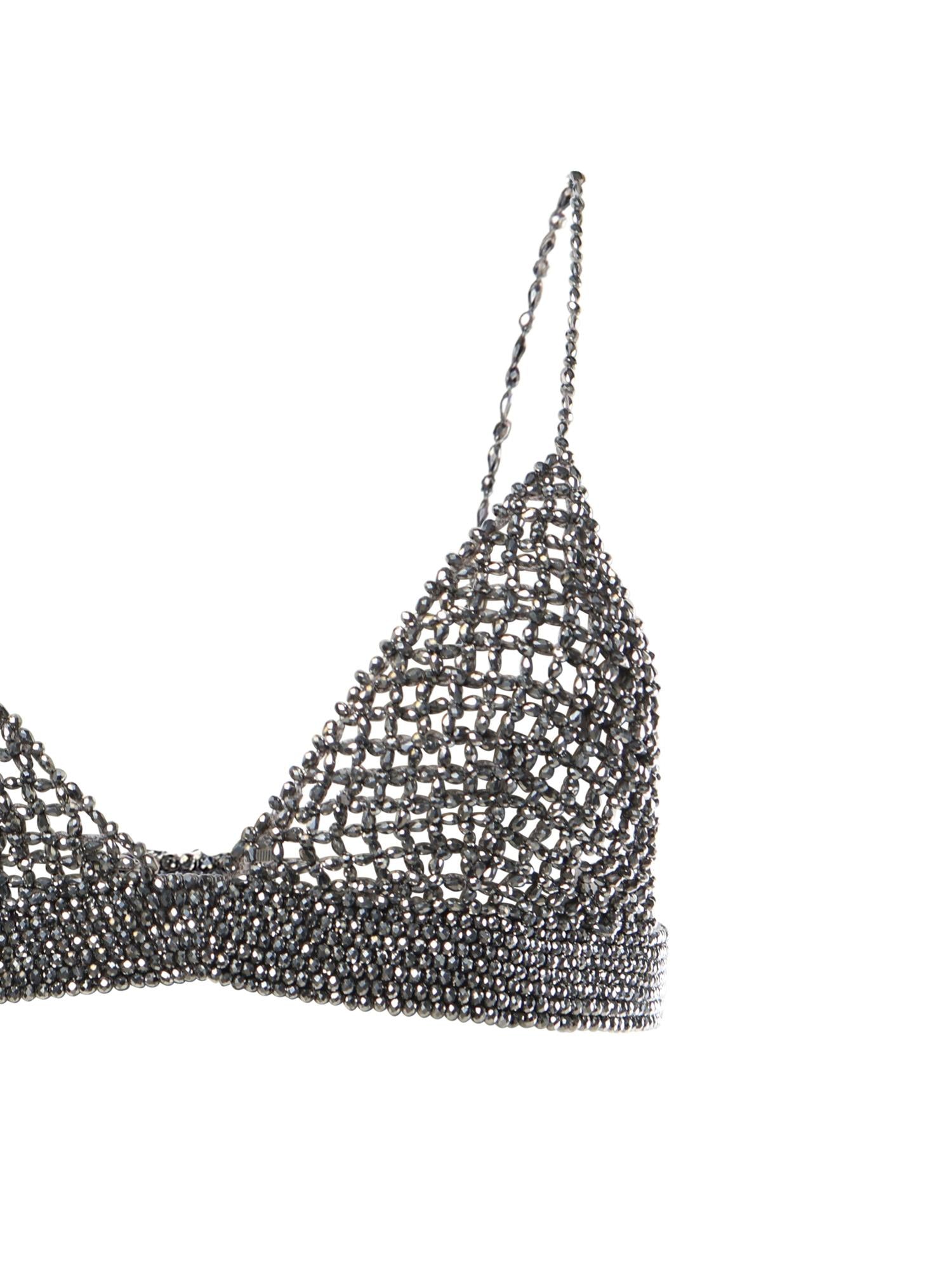 Top con cristalli GWP02270 P00197570352 GOLDEN GOOSE 