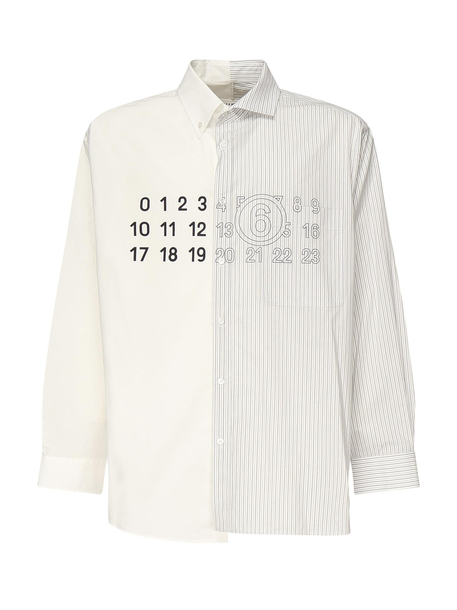 Camicia in popeline con logo SH0DT0025 MTN085961 MM6 Maison Margiela 