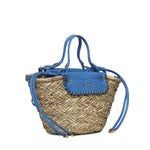 Mini bag Vanna con logo 73BS9N202 VANNABLUET/NATURALE V° 73 