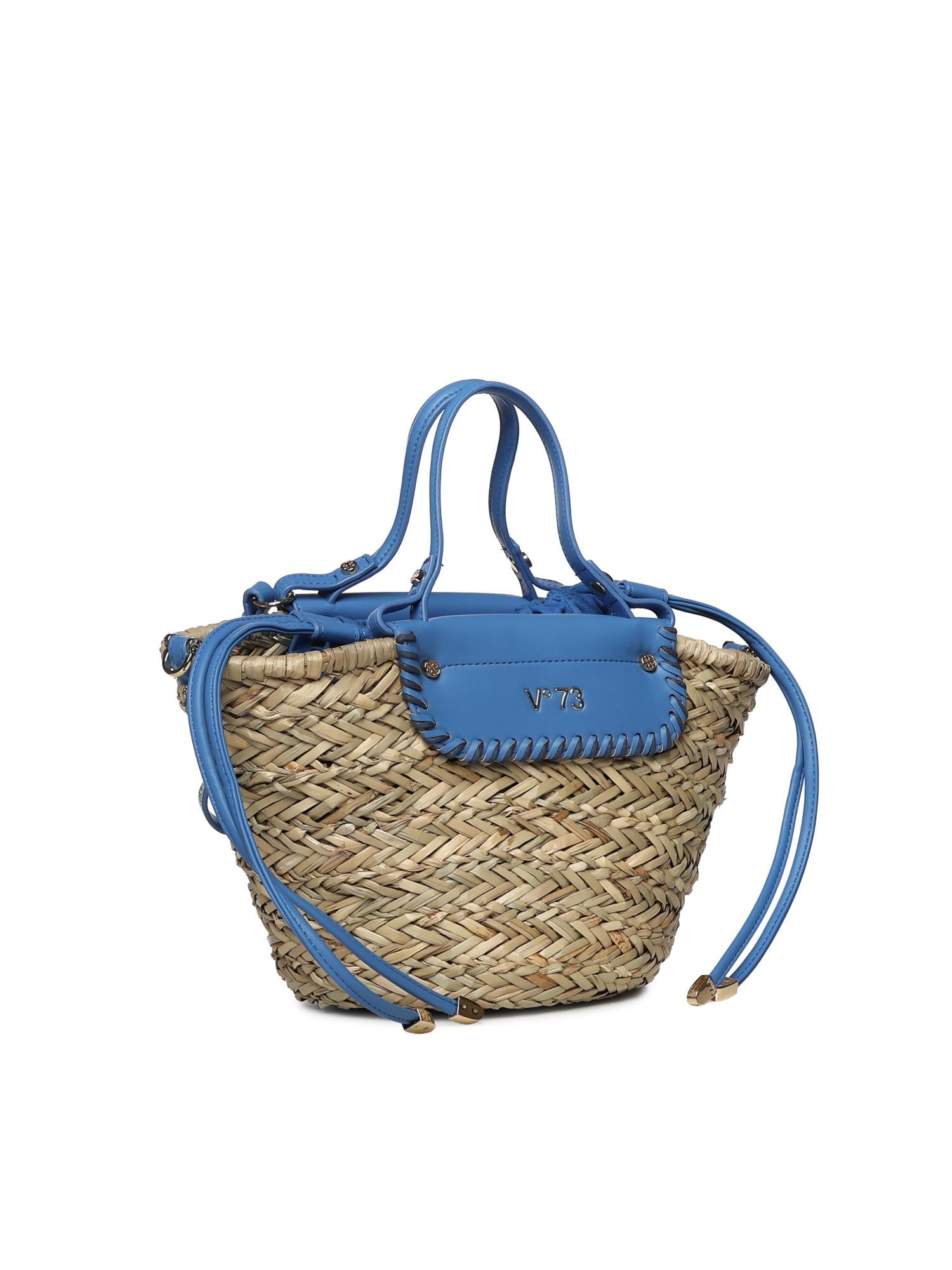Mini bag Vanna con logo 73BS9N202 VANNABLUET/NATURALE V° 73 