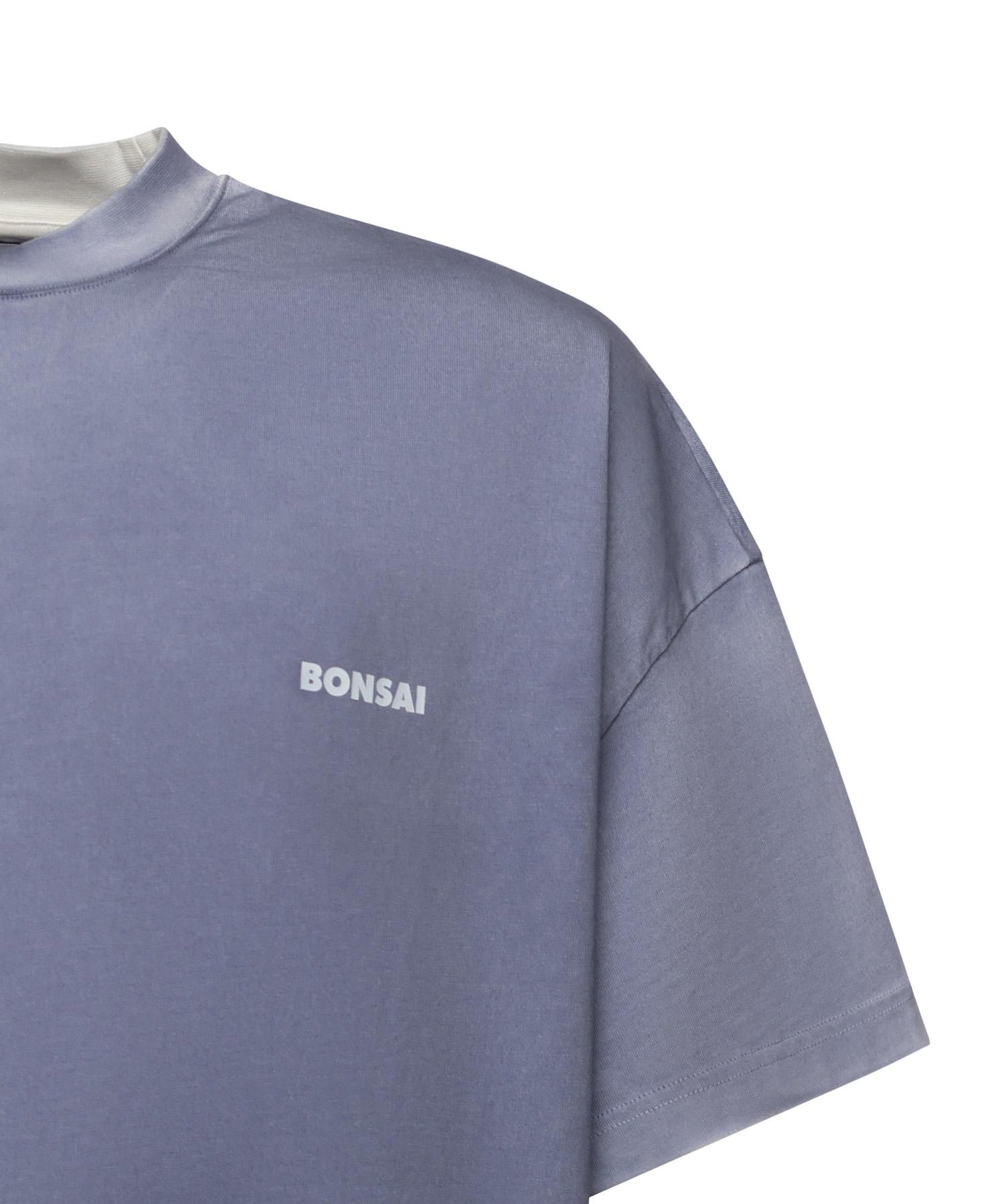 T-shirt in cotone con logo TS003001 BLU BONSAI 