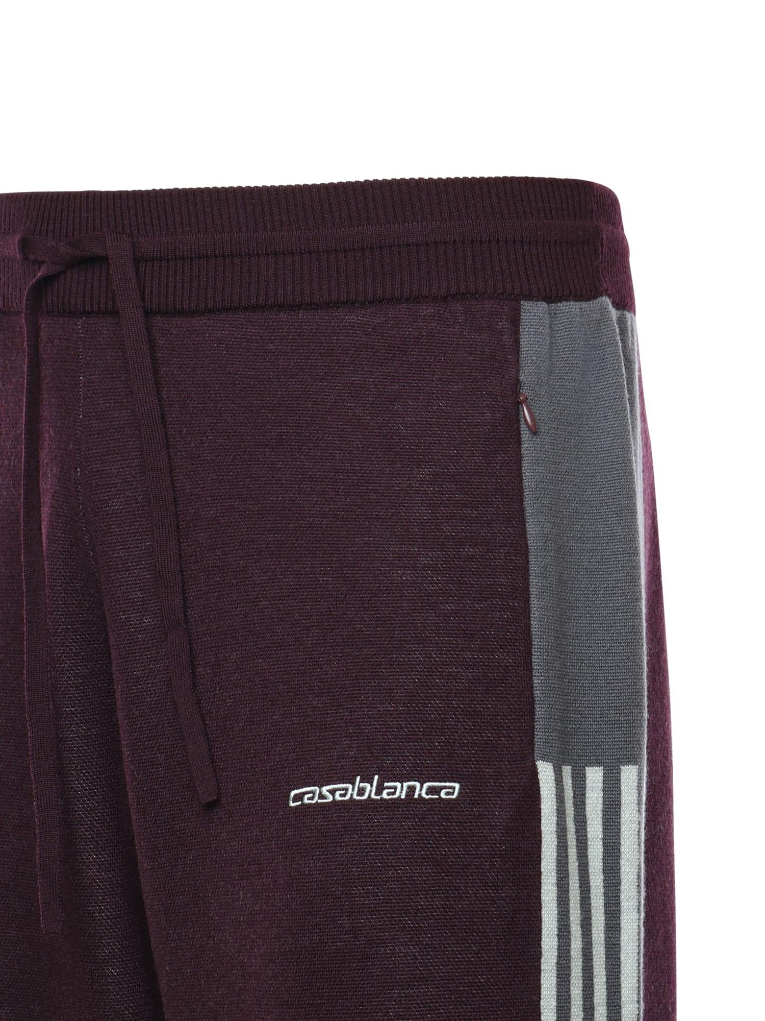 Pantaloni in lana con logo MAW25KW1102 01 CASABLANCA 