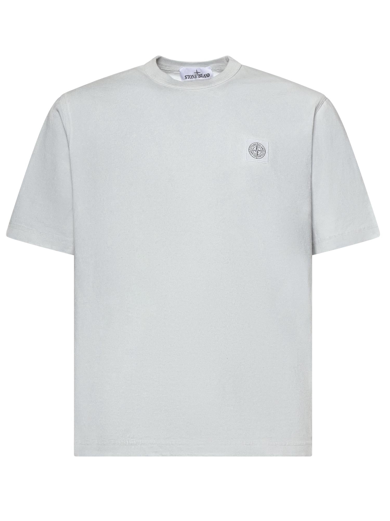 T-shirt in cotone con logo<BR/><BR/> L1S152100013 S0305V0041 STONE ISLAND 