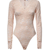 Body in pizzo floreale PF26138BS BG SELF-PORTRAIT 